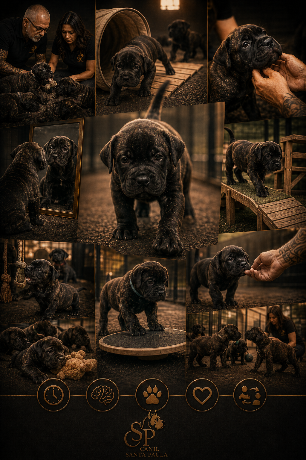 Desenvolvimento na jornada de um filhote Cane Corso Santa Paula