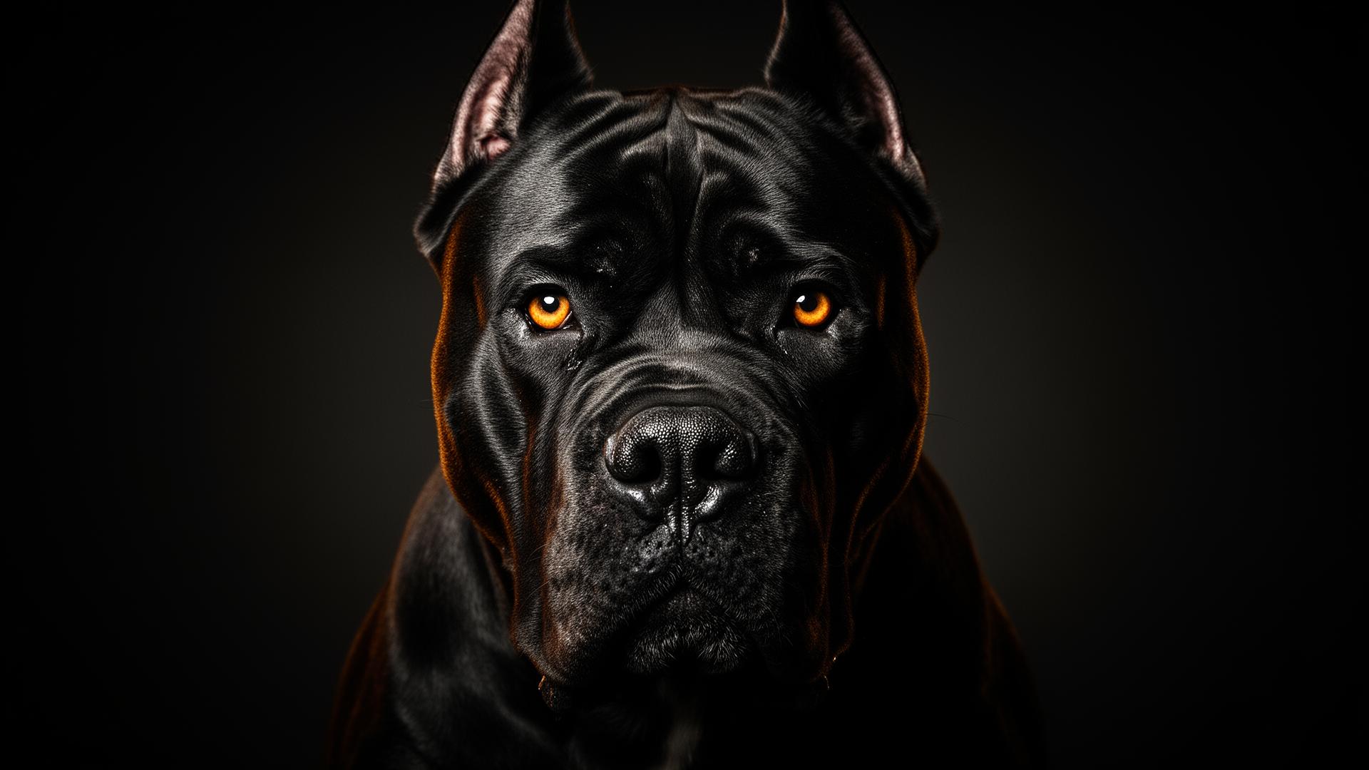 Cane Corso olhando para a câmera